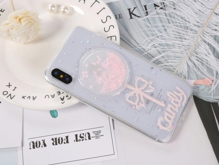 For iPhone X / XS Fashion Cute Lollipop Pattern TPU Protective Back Cover Case