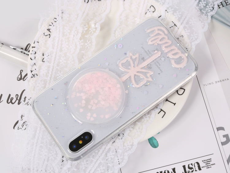 For iPhone X / XS Fashion Cute Lollipop Pattern TPU Protective Back Cover Case