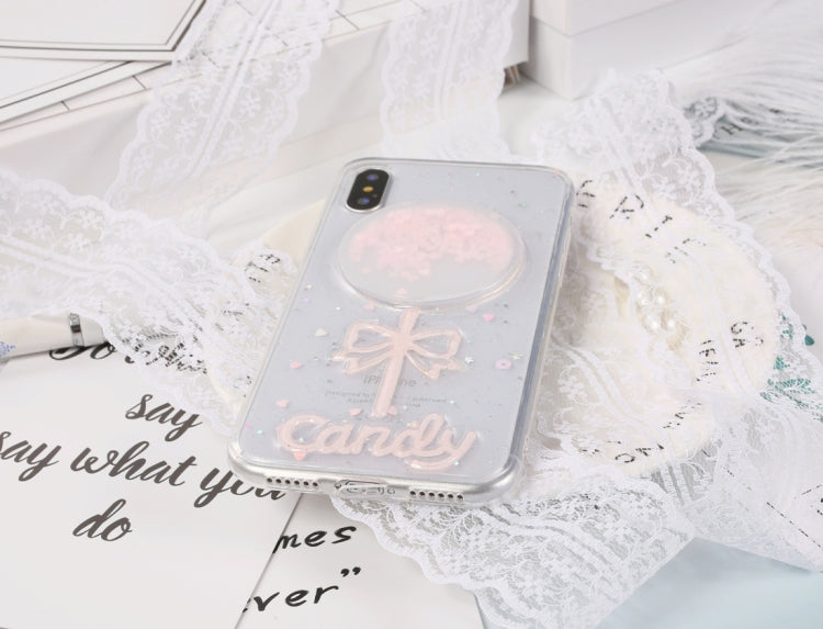 For iPhone X / XS Fashion Cute Lollipop Pattern TPU Protective Back Cover Case
