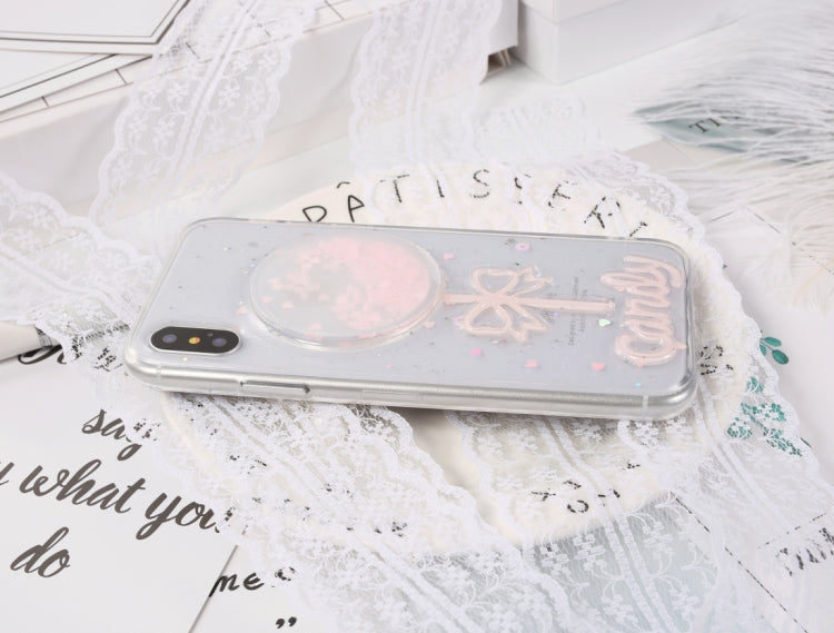 For iPhone X / XS Fashion Cute Lollipop Pattern TPU Protective Back Cover Case