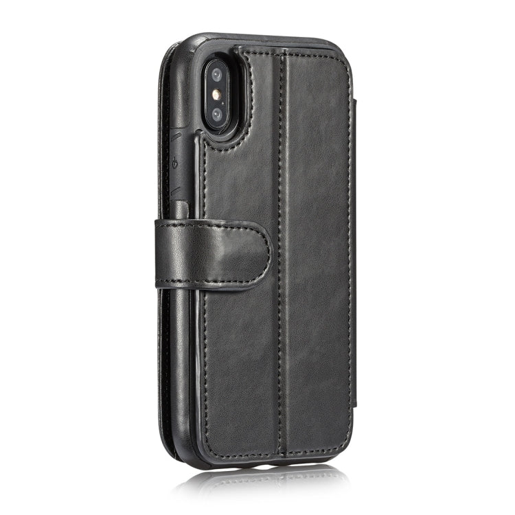 For iPhone X / XS Detachable Retro PU Leather Texture Horizontal Flip Protective Leather Case with Card Slots & Holder & Wallet & Photo Frame