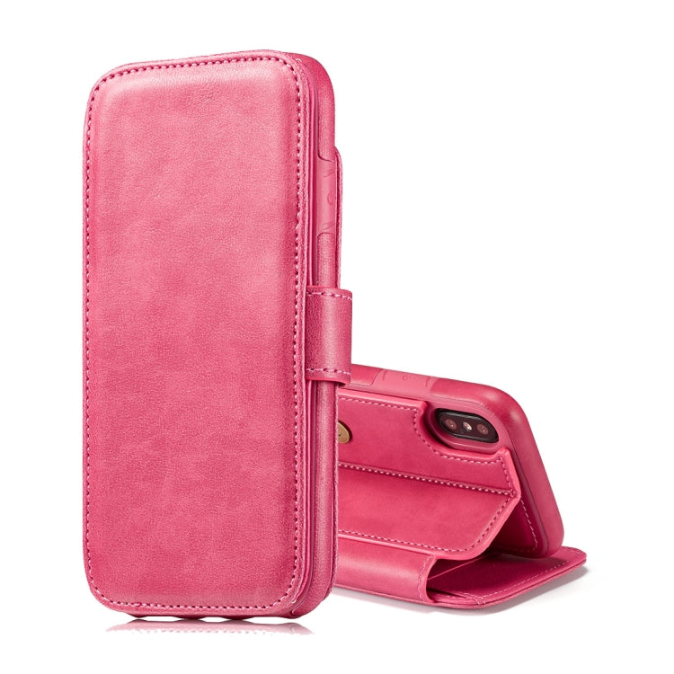 For iPhone X / XS Detachable Retro PU Leather Texture Horizontal Flip Protective Leather Case with Card Slots & Holder & Wallet & Photo Frame