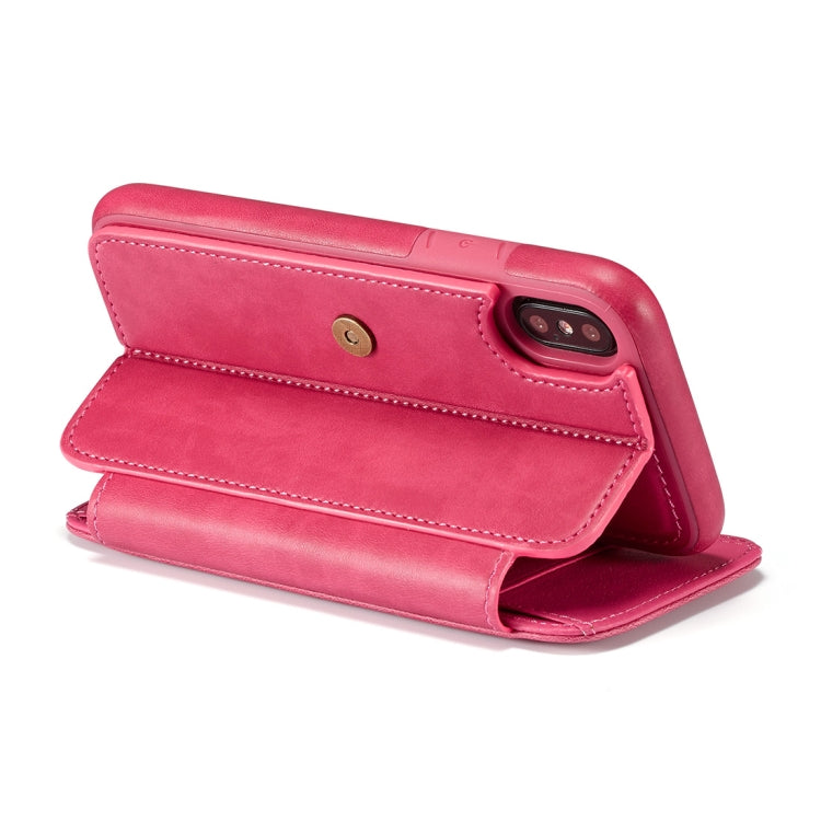 For iPhone X / XS Detachable Retro PU Leather Texture Horizontal Flip Protective Leather Case with Card Slots & Holder & Wallet & Photo Frame