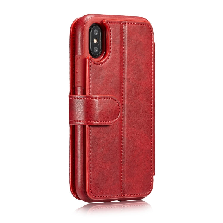 For iPhone X / XS Detachable Retro PU Leather Texture Horizontal Flip Protective Leather Case with Card Slots & Holder & Wallet & Photo Frame