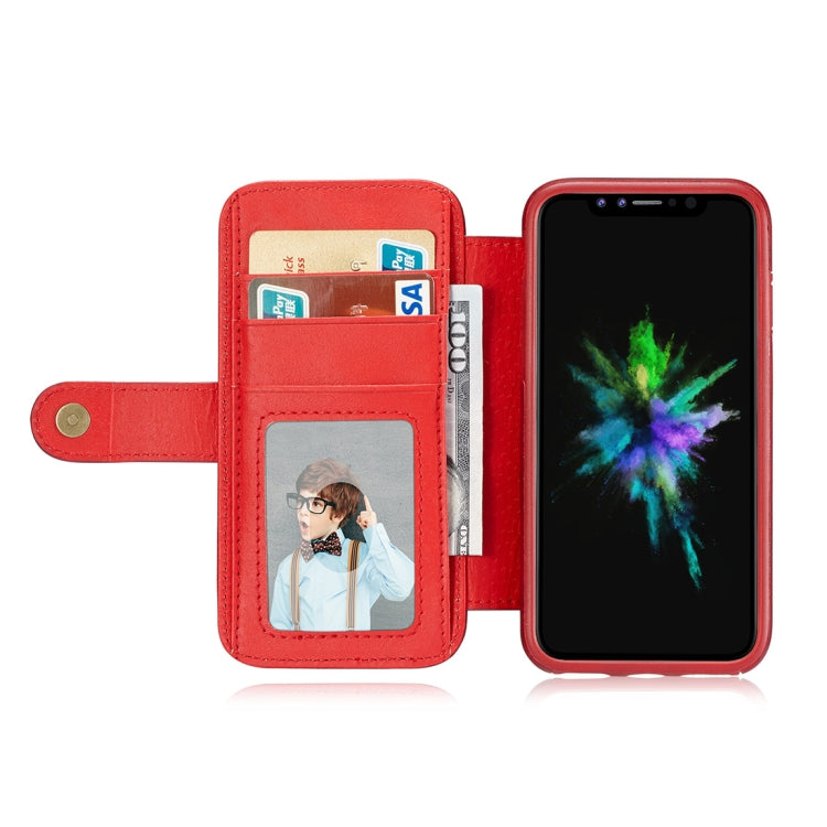 For iPhone X / XS Detachable Retro PU Leather Texture Horizontal Flip Protective Leather Case with Card Slots & Holder & Wallet & Photo Frame