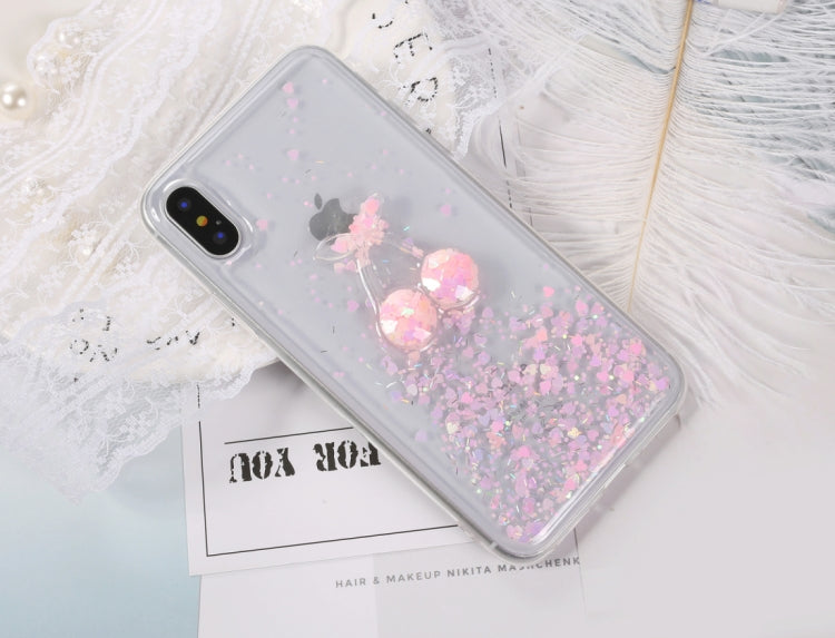 For iPhone X / XS Fashion Cherry Pattern TPU Protective Back Cover Case