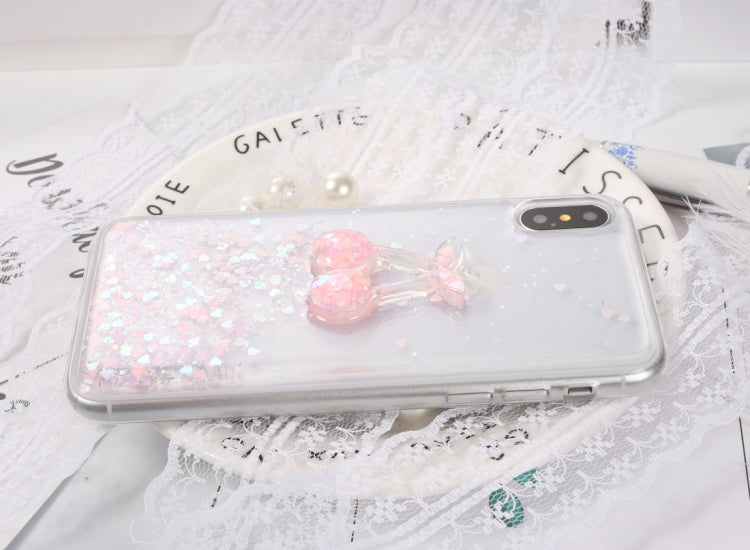 For iPhone X / XS Fashion Cherry Pattern TPU Protective Back Cover Case