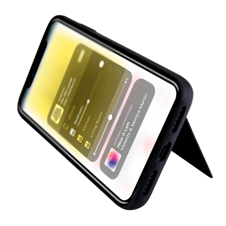 For iPhone X / XS Retro Crazy Horse Texture PU Leather Case with Holder & Card Slots & Hidden Back Sheet Iron