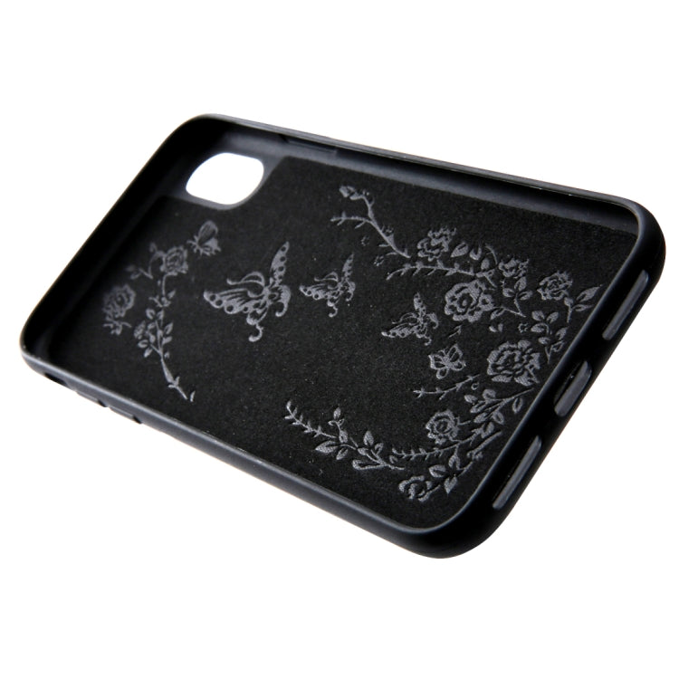 For iPhone X / XS Retro Crazy Horse Texture PU Leather Case with Holder & Card Slots & Hidden Back Sheet Iron