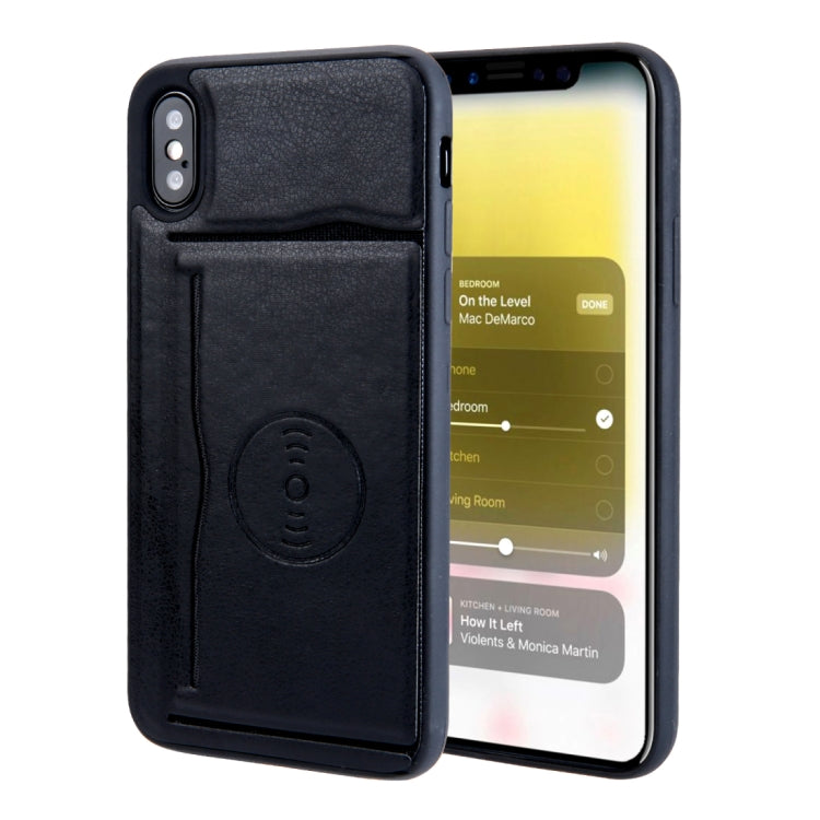 For iPhone X / XS Retro Crazy Horse Texture PU Leather Case with Holder & Card Slots & Hidden Back Sheet Iron