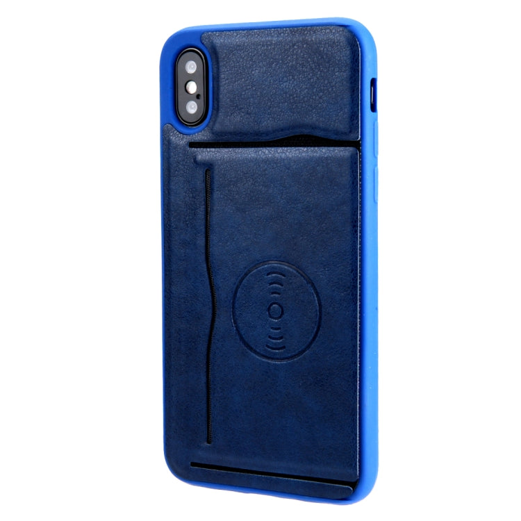 For iPhone X / XS Retro Crazy Horse Texture PU Leather Case with Holder & Card Slots & Hidden Back Sheet Iron