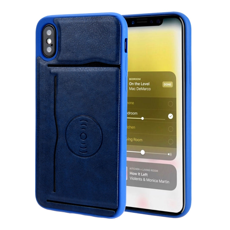 For iPhone X / XS Retro Crazy Horse Texture PU Leather Case with Holder & Card Slots & Hidden Back Sheet Iron