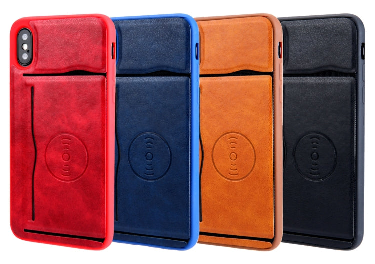 For iPhone X / XS Retro Crazy Horse Texture PU Leather Case with Holder & Card Slots & Hidden Back Sheet Iron