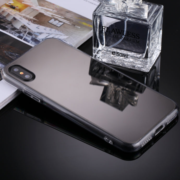 For iPhone X / XS Acrylic + TPU Electroplating Mirror Protective Back Cover Case