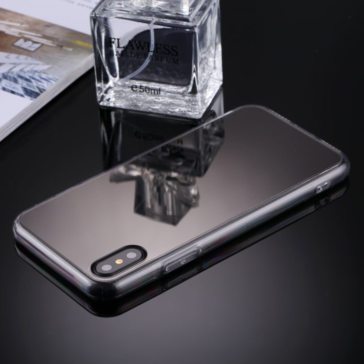 For iPhone X / XS Acrylic + TPU Electroplating Mirror Protective Back Cover Case