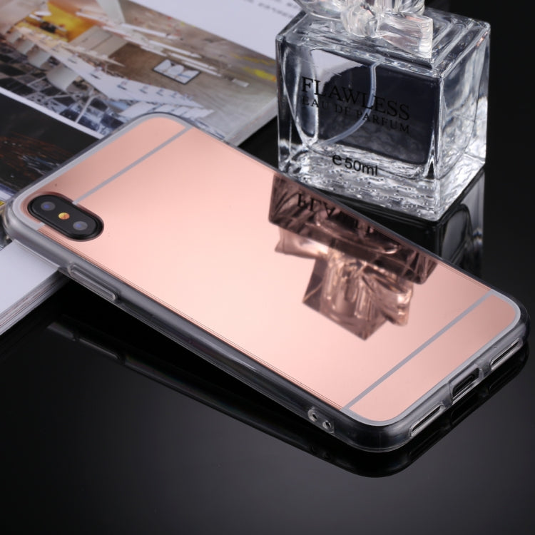 For iPhone X / XS Acrylic + TPU Electroplating Mirror Protective Back Cover Case