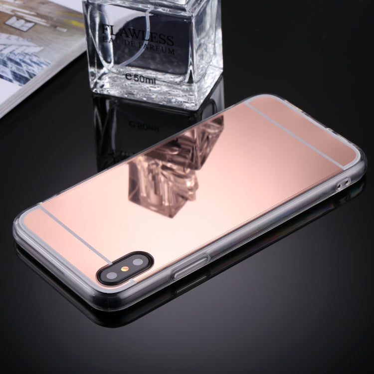For iPhone X / XS Acrylic + TPU Electroplating Mirror Protective Back Cover Case