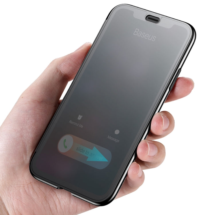 For iPhone X / XS Baseus Touch Screen Soft TPU Ultrathin Cover Flip Protective Case