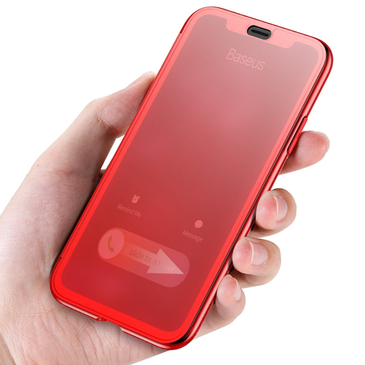 For iPhone X / XS Baseus Touch Screen Soft TPU Ultrathin Cover Flip Protective Case