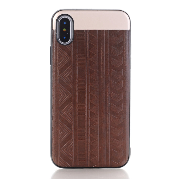 For iPhone X / XS Tyre Track Pattern Protective Back Cover Case