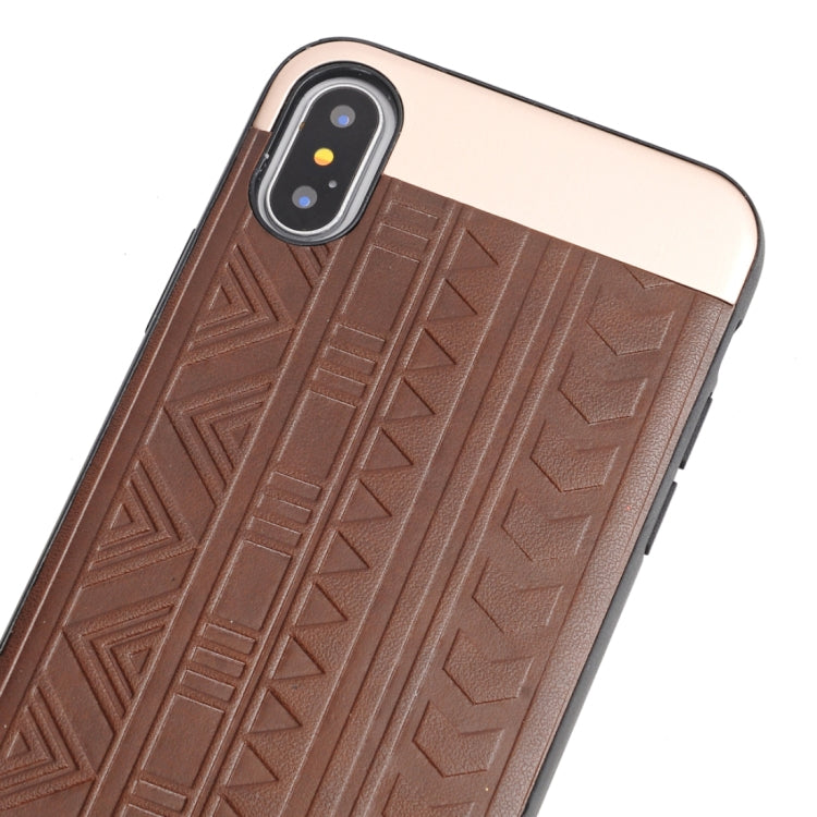 For iPhone X / XS Tyre Track Pattern Protective Back Cover Case