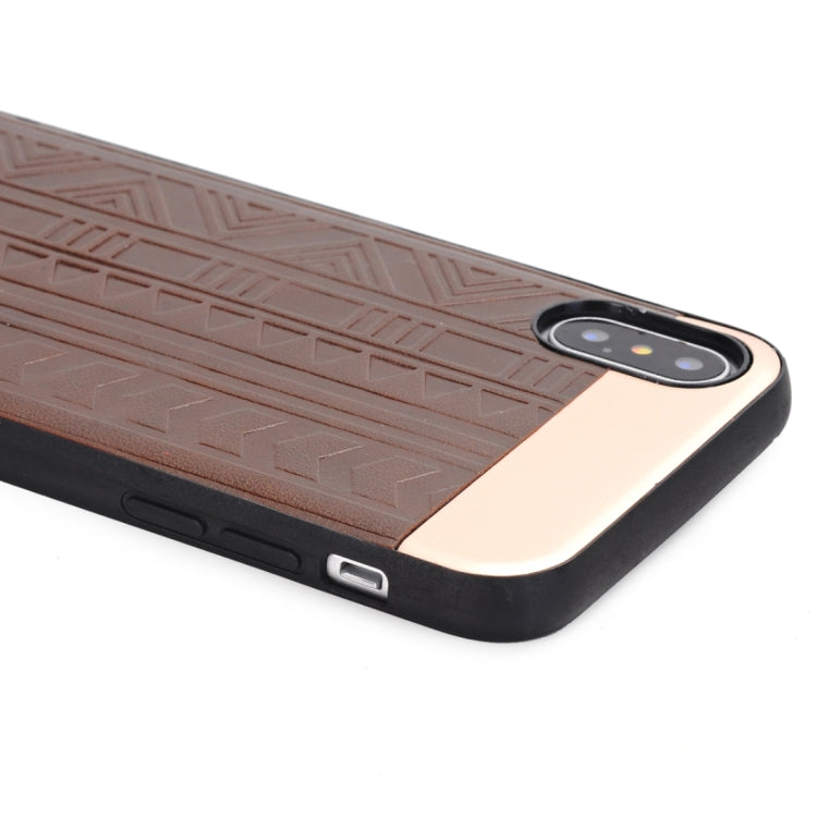 For iPhone X / XS Tyre Track Pattern Protective Back Cover Case