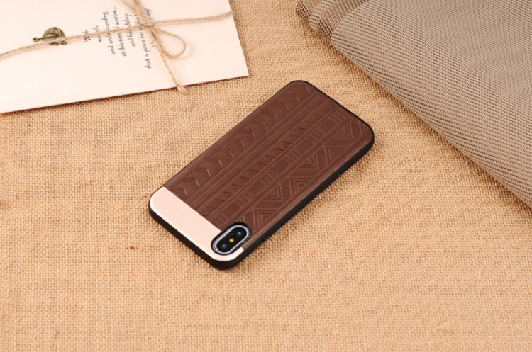 For iPhone X / XS Tyre Track Pattern Protective Back Cover Case