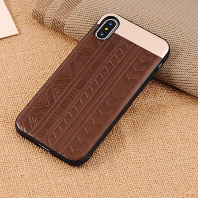 For iPhone X / XS Tyre Track Pattern Protective Back Cover Case