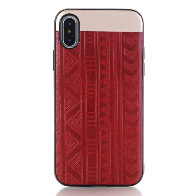 For iPhone X / XS Tyre Track Pattern Protective Back Cover Case