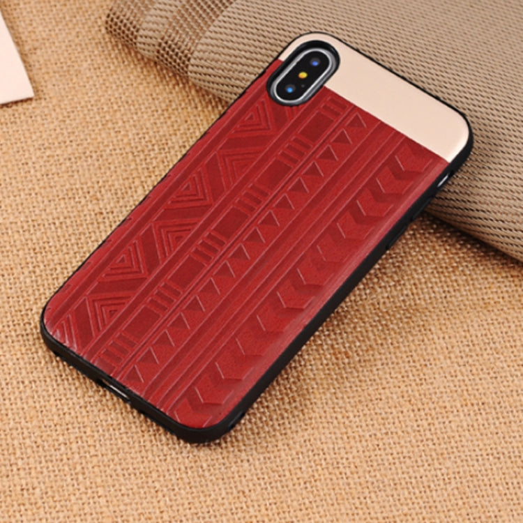 For iPhone X / XS Tyre Track Pattern Protective Back Cover Case