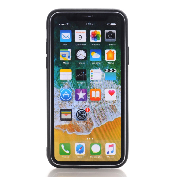 For iPhone X / XS Tyre Track Pattern Protective Back Cover Case