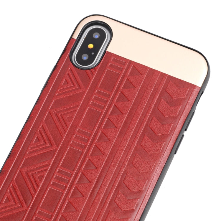 For iPhone X / XS Tyre Track Pattern Protective Back Cover Case