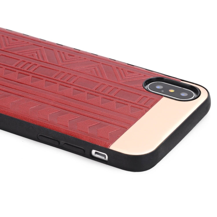 For iPhone X / XS Tyre Track Pattern Protective Back Cover Case