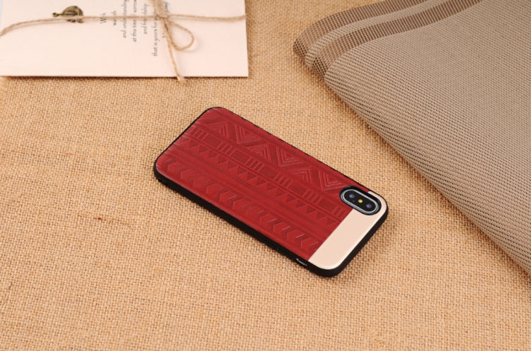 For iPhone X / XS Tyre Track Pattern Protective Back Cover Case