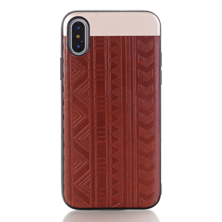 For iPhone X / XS Tyre Track Pattern Protective Back Cover Case