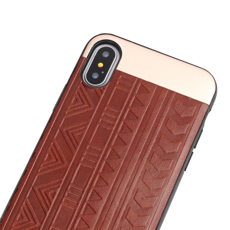 For iPhone X / XS Tyre Track Pattern Protective Back Cover Case