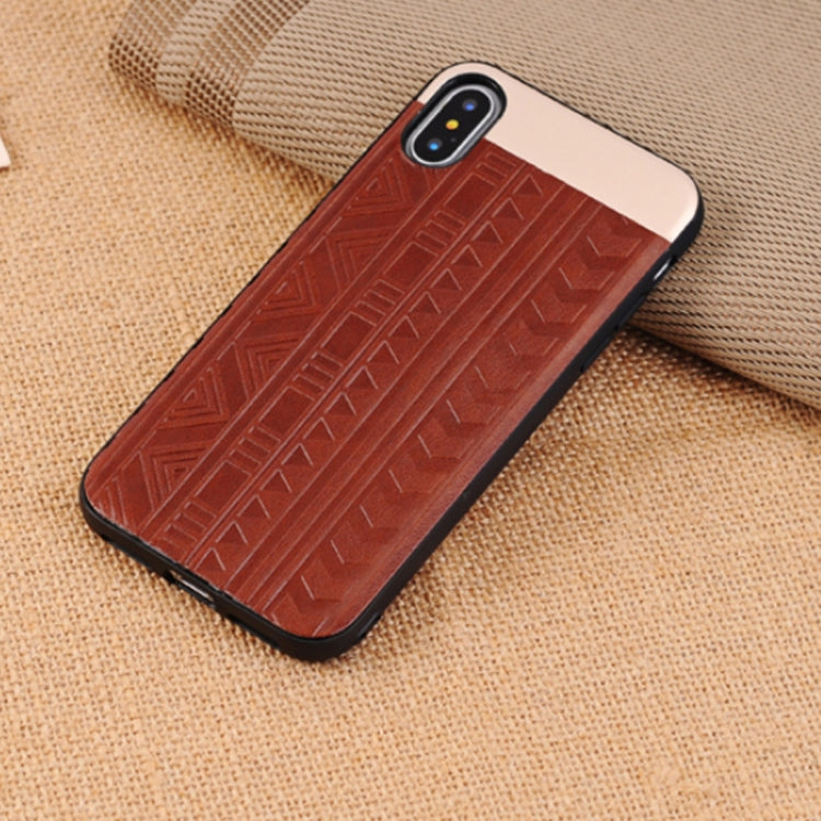 For iPhone X / XS Tyre Track Pattern Protective Back Cover Case