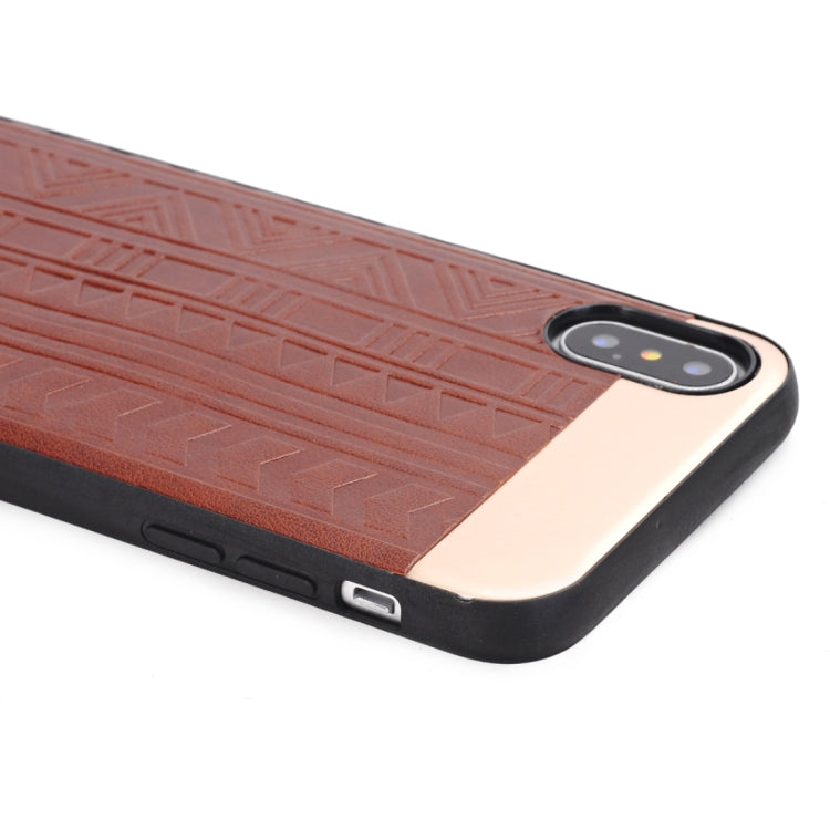 For iPhone X / XS Tyre Track Pattern Protective Back Cover Case