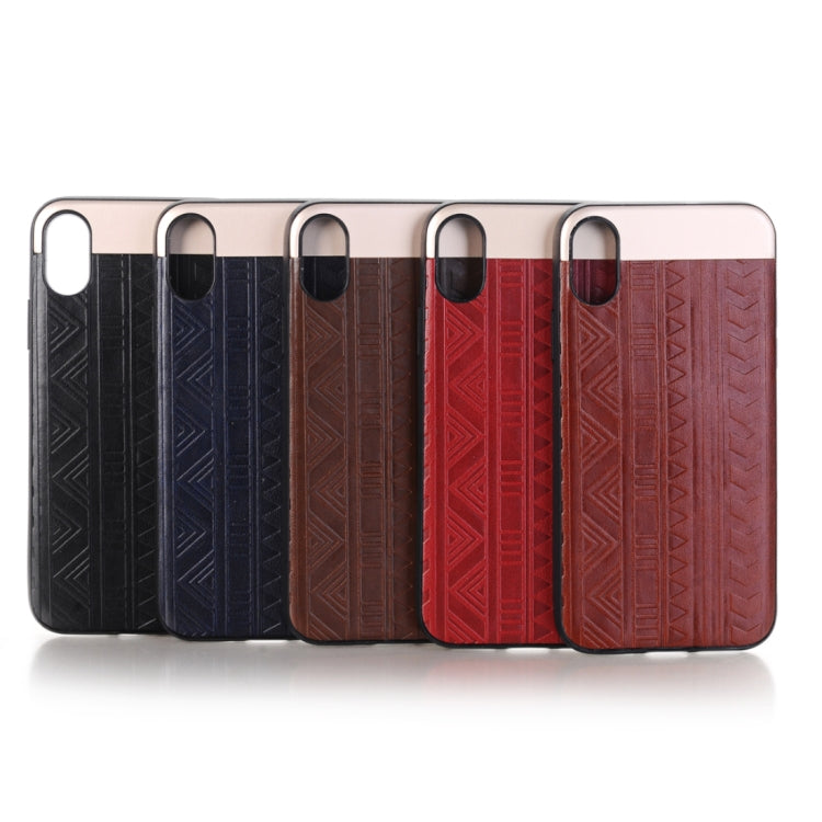 For iPhone X / XS Tyre Track Pattern Protective Back Cover Case