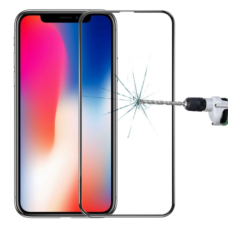 For iPhone X Lenuo DF 0.3mm 9H Surface Hardness 3D Full Screen Tempered Glass Screen Film