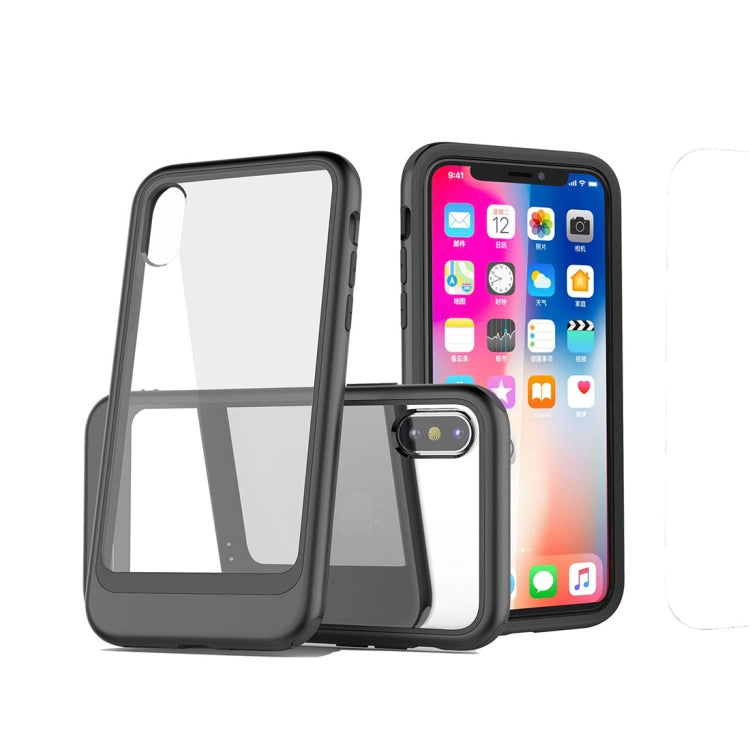 For iPhone X / XS Shockproof TPU + PC Protective Back Case
