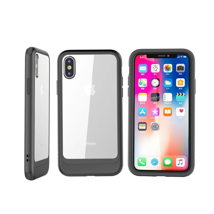 For iPhone X / XS Shockproof TPU + PC Protective Back Case