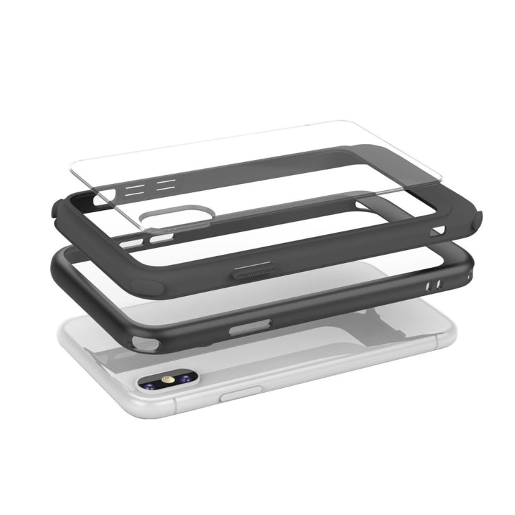 For iPhone X / XS Shockproof TPU + PC Protective Back Case
