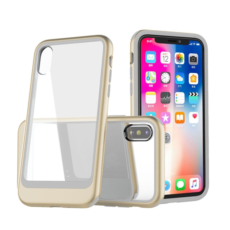 For iPhone X / XS Shockproof TPU + PC Protective Back Case