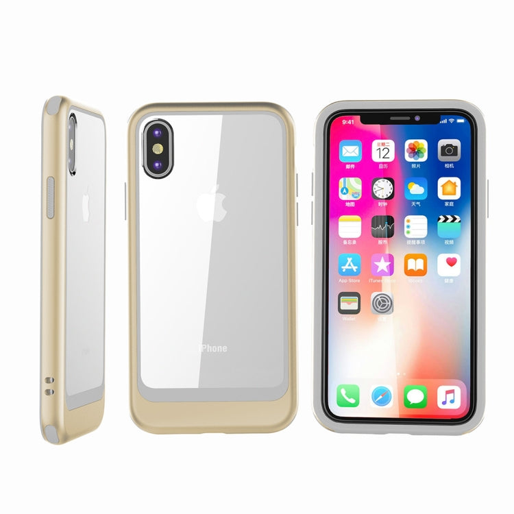 For iPhone X / XS Shockproof TPU + PC Protective Back Case