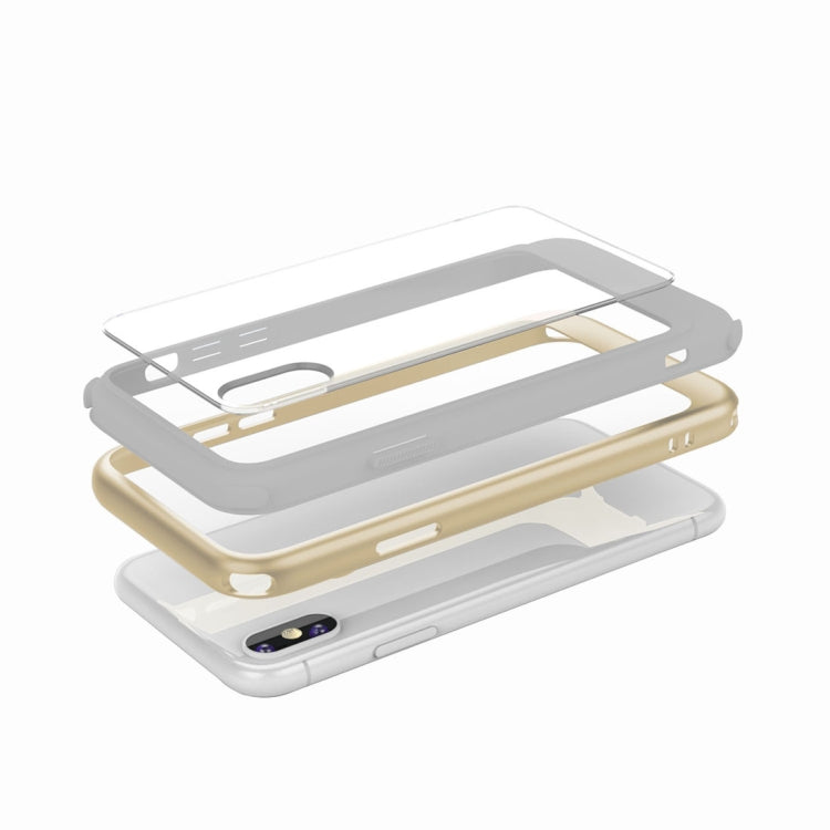 For iPhone X / XS Shockproof TPU + PC Protective Back Case