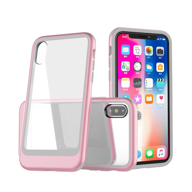 For iPhone X / XS Shockproof TPU + PC Protective Back Case