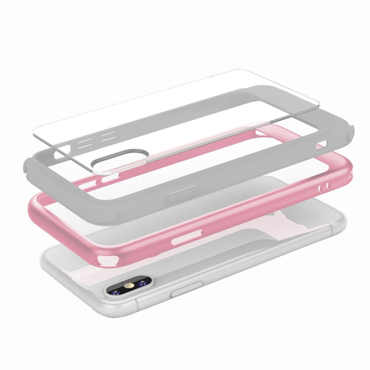 For iPhone X / XS Shockproof TPU + PC Protective Back Case