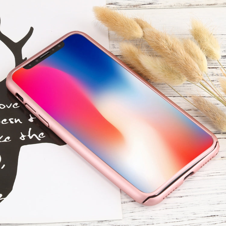 For iPhone X 360 Degree Full Coverage Detachable PC Protective Cover Case with Tempered Glass Film