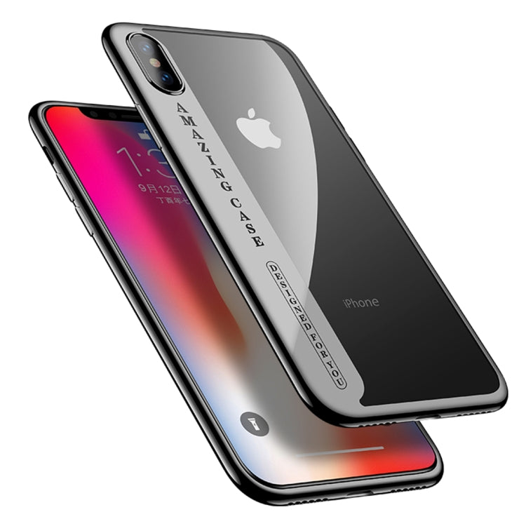 For iPhone X CAFELE Ultra-thin Electroplating Soft TPU Protective Back Cover Case